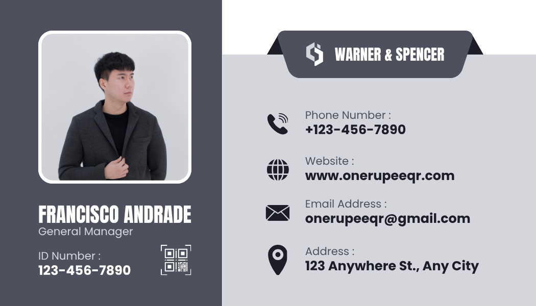 QR code on business card