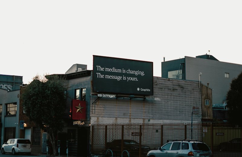 QR code on an outdoor advertising poster